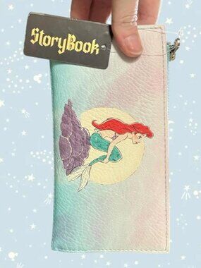 Rare! Story book Disney The Little Mermaid Ariel and Flounder wallet